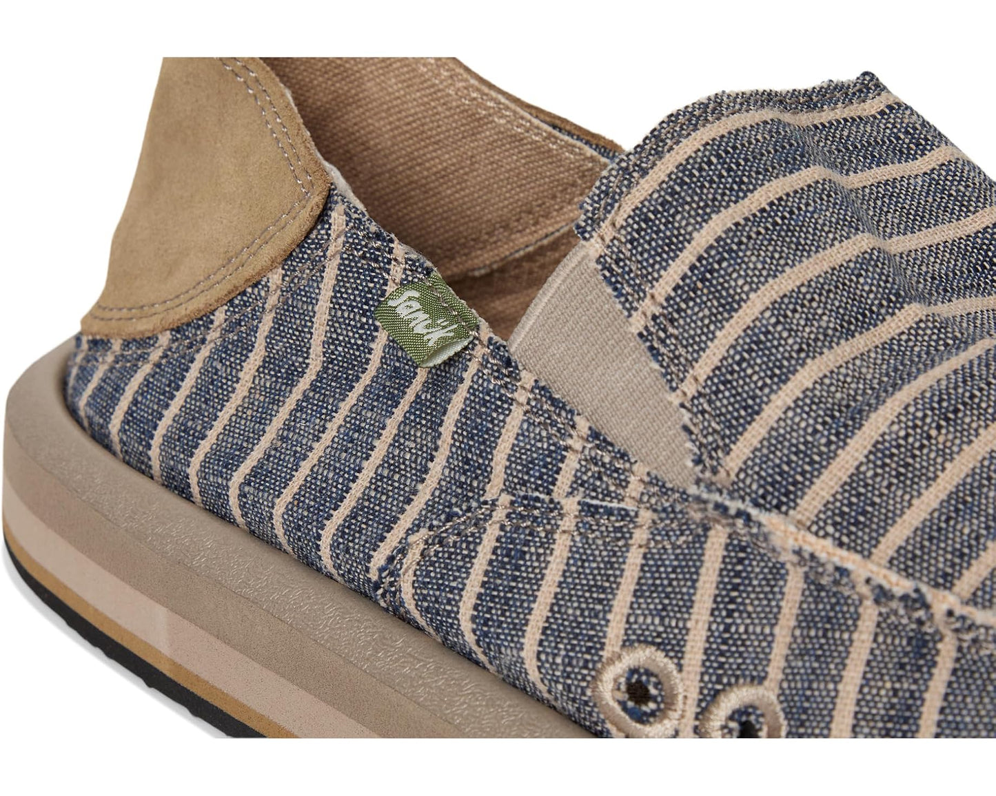 Men's Sanuk Donny Linen Navy Stripe