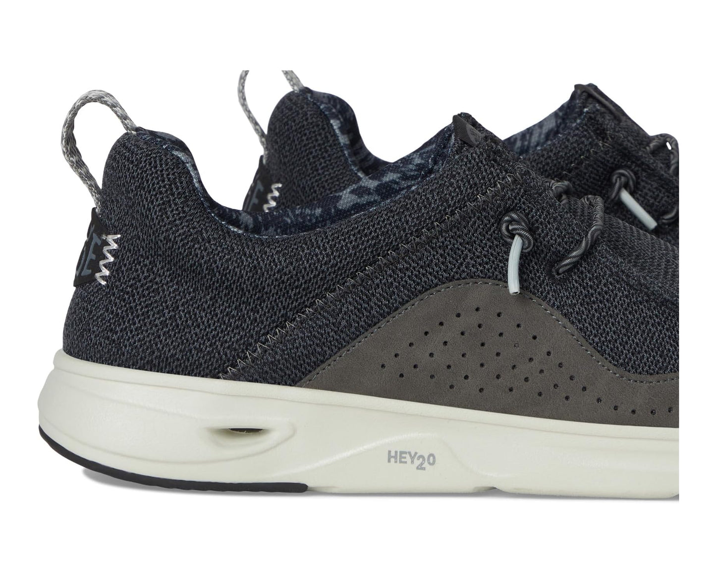 Men's Hey Dude Wally Hey2O Mesh Black/Monument Grey
