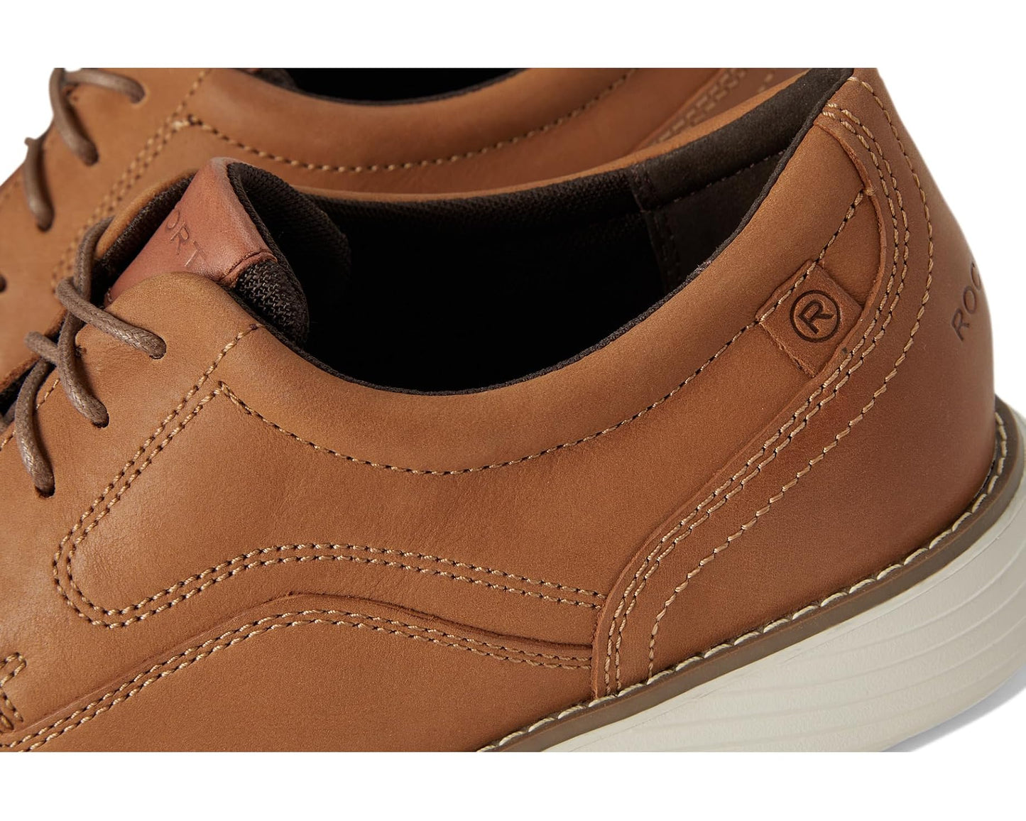 Men's Rockport Garett Plain Toe Caramel Leather