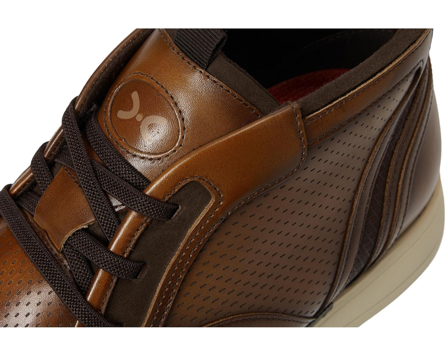 Men's Stacy Adams Eastmont Elastic Lace Boots Cognac