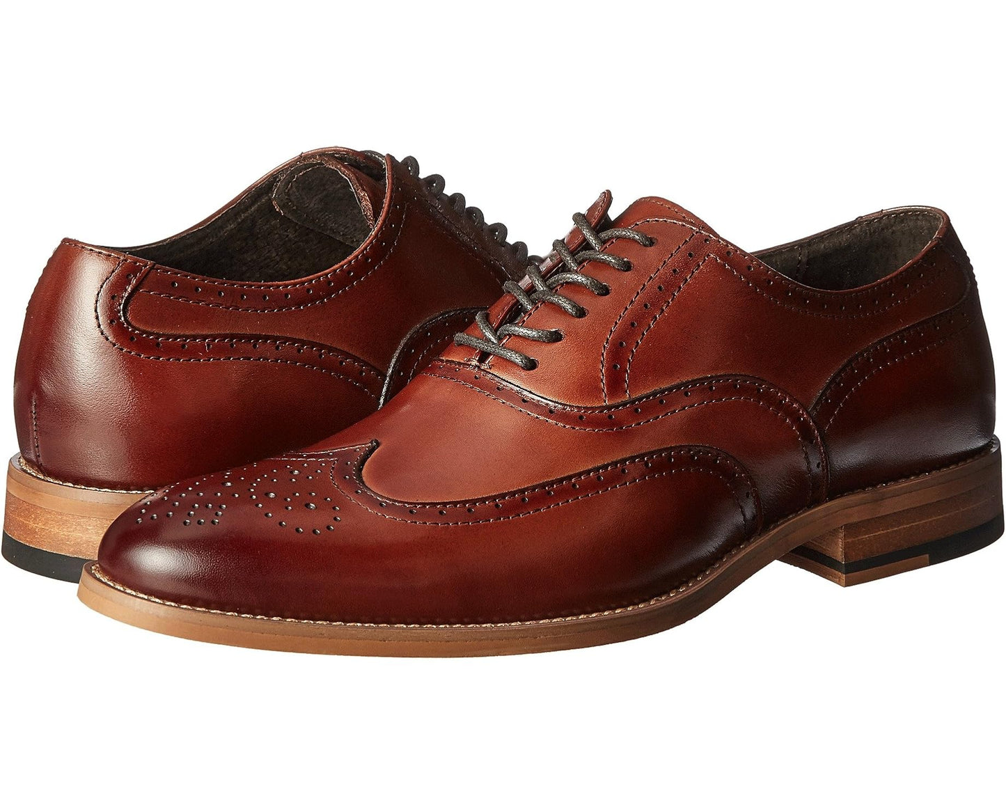 Men's Stacy Adams Dunbar Wingtip Oxford Cognac