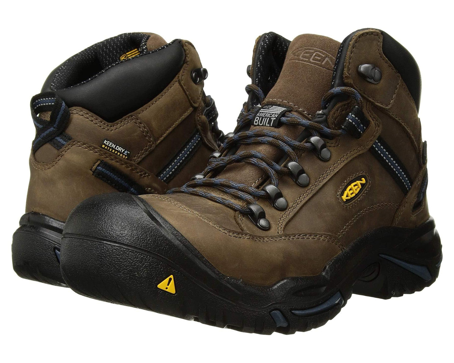 Men's KEEN Utility Braddock Mid AL Waterproof (Steel Toe) Bison/Ensign Blue