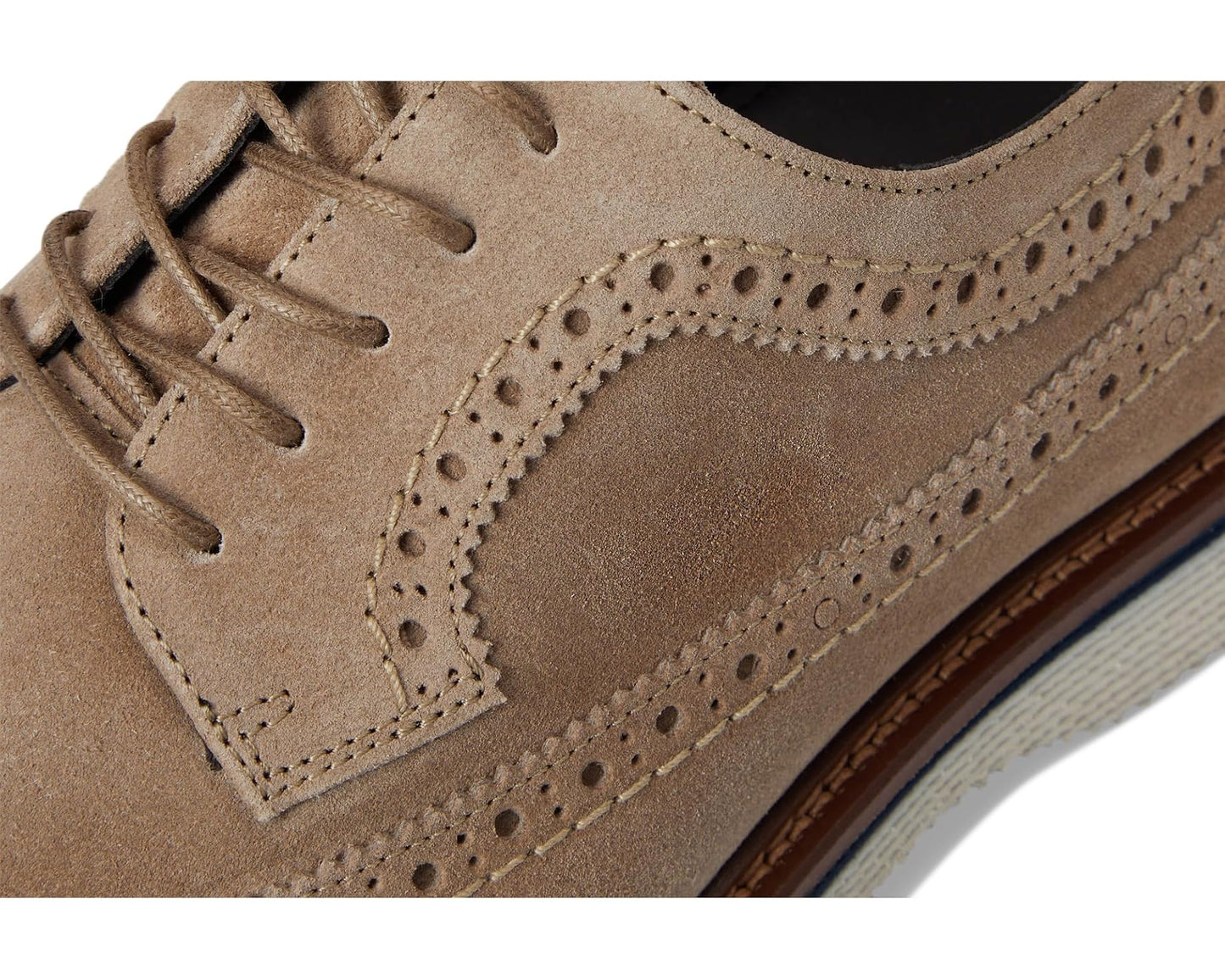 Men's Johnston & Murphy Collection Jenson Longwing Taupe Italian Suede 1