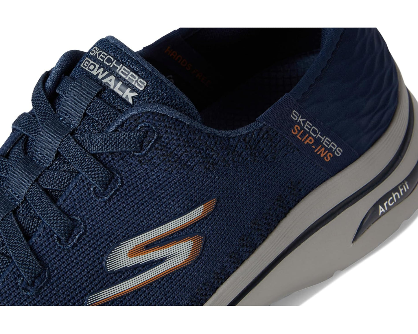 Men's SKECHERS Performance Go Walk Arch Fit 2.0 - Grand Hands Free Slip-Ins Navy/Orange