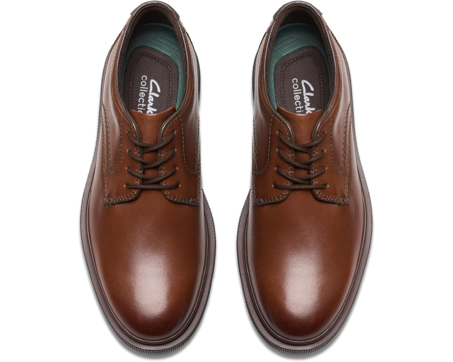 Men's Clarks Burchill Derby Dark Tan Leather
