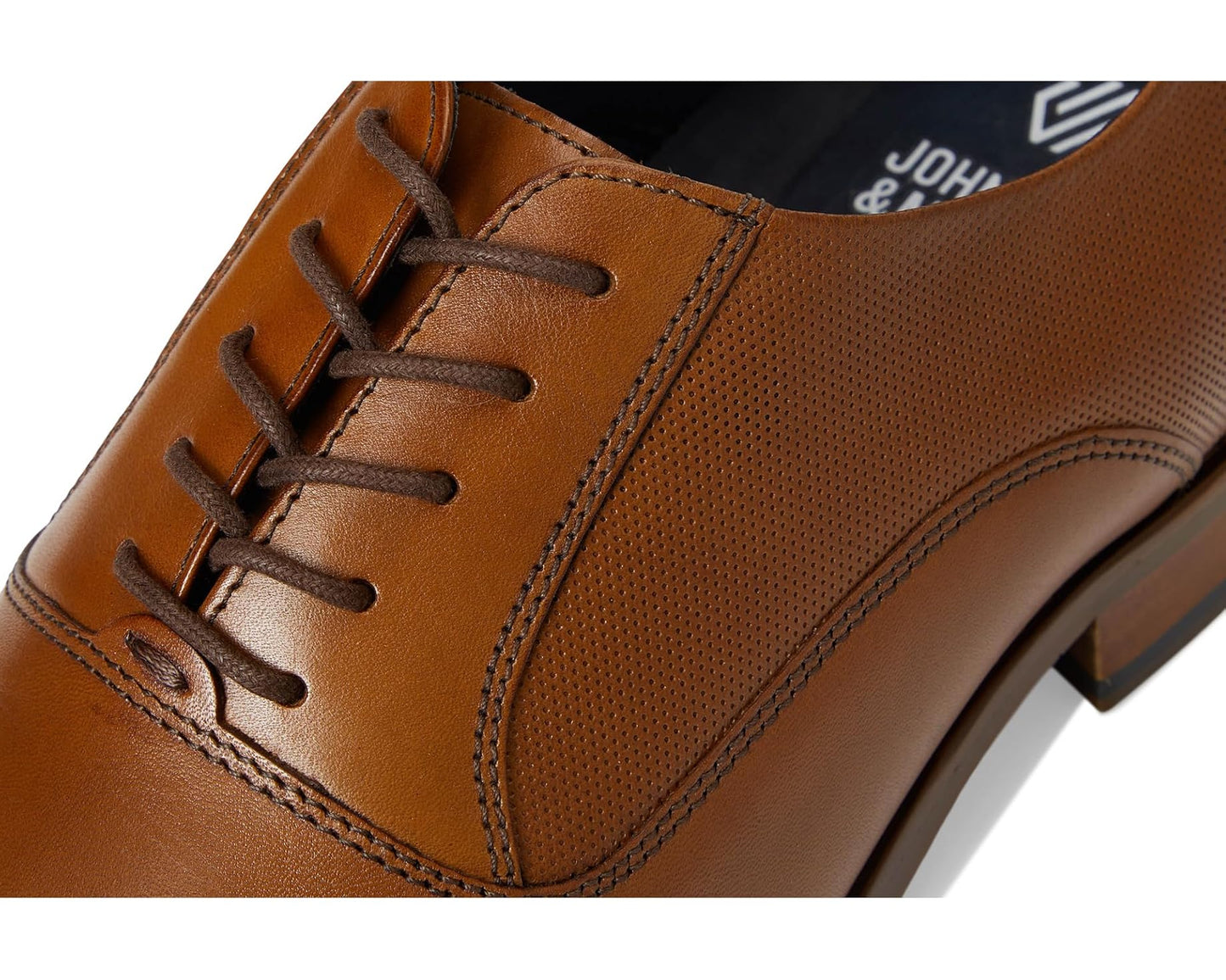 Men's Johnston & Murphy Landry Embossed Cap Toe Tan Full Grain