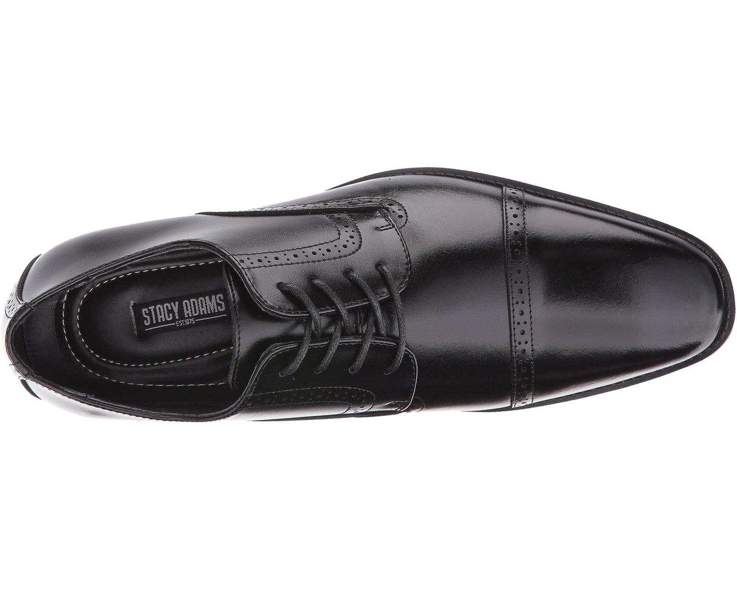 Men's Stacy Adams Abbott Slip Resistant Cap Toe Oxford Black