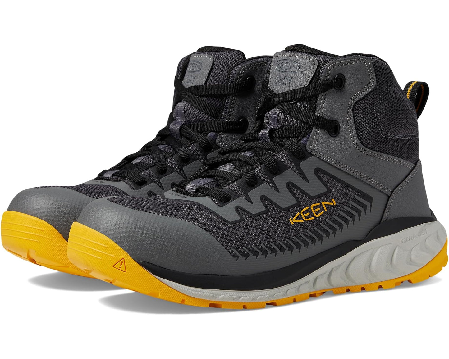 Men's KEEN Utility Arvada Mid (Comp Toe) Steel Grey/Keen Yellow