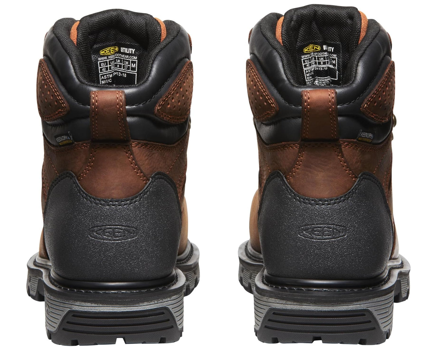 Men's KEEN Utility Camden 6 Waterproof Internal Met (Comp Toe) Leather Brown/Black