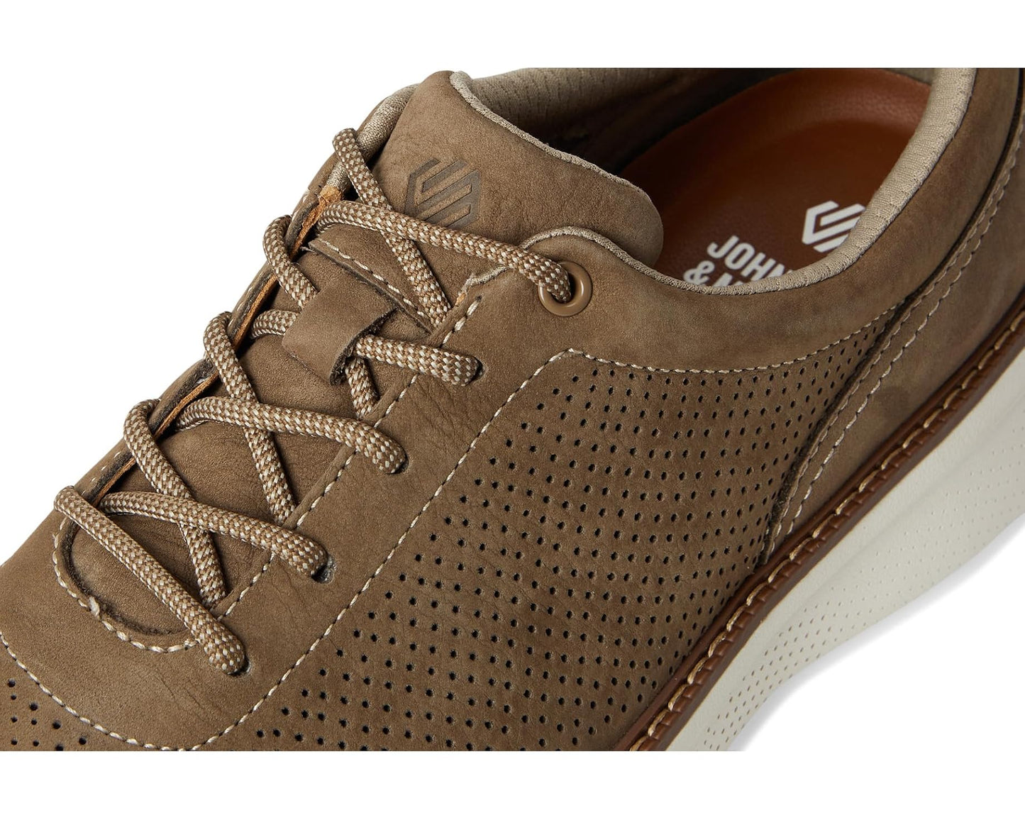 Men's Johnston & Murphy Hayden Perfed U-Throat Taupe Nubuck