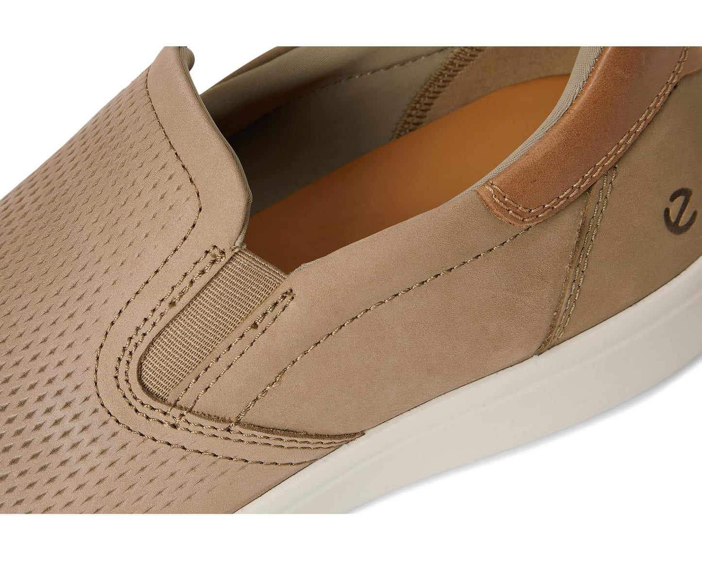 Men's ECCO Soft 7 Easy Slip On Sneaker Nutmeg Brown/Cashmere