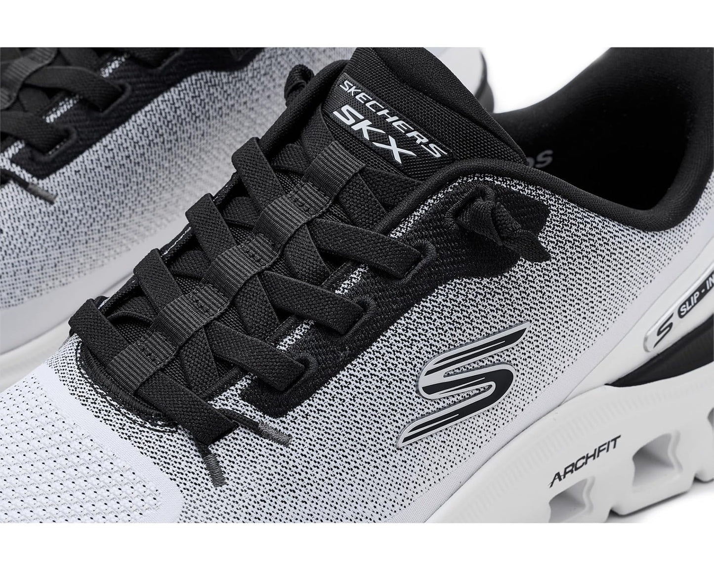 Men's SKECHERS Arch Fit Glide-Step Pro Hands Free Slip-In White/Black