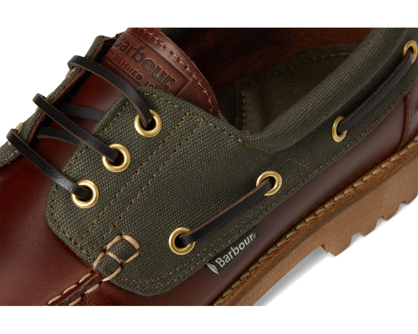 Men's Barbour Barbour Deck Boat Shoes Mahogany