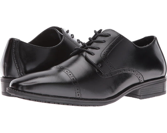 Men's Stacy Adams Abbott Slip Resistant Cap Toe Oxford Black