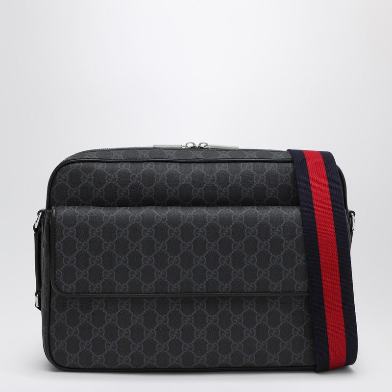 Gucci Black Gg Supreme Fabric Shoulder Bag Men