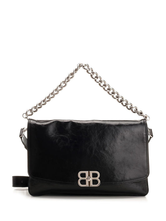 Balenciaga Women "Bb Soft Flap" Large Shoulder Bag