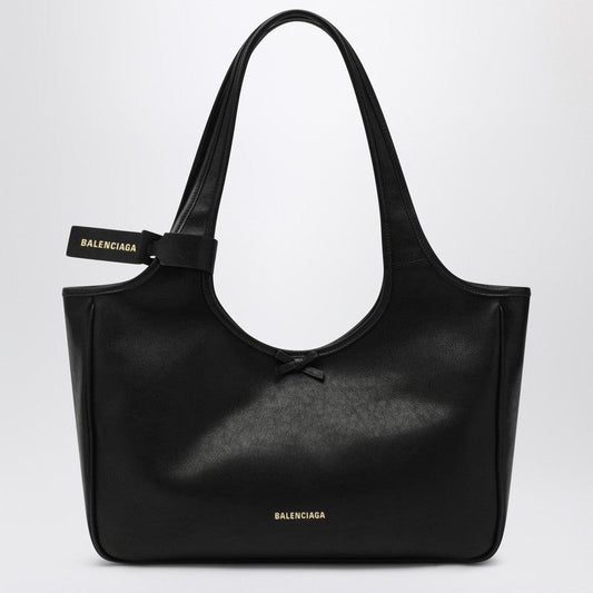 Balenciaga Laundrette East-West Black Leather Tote Bag Women