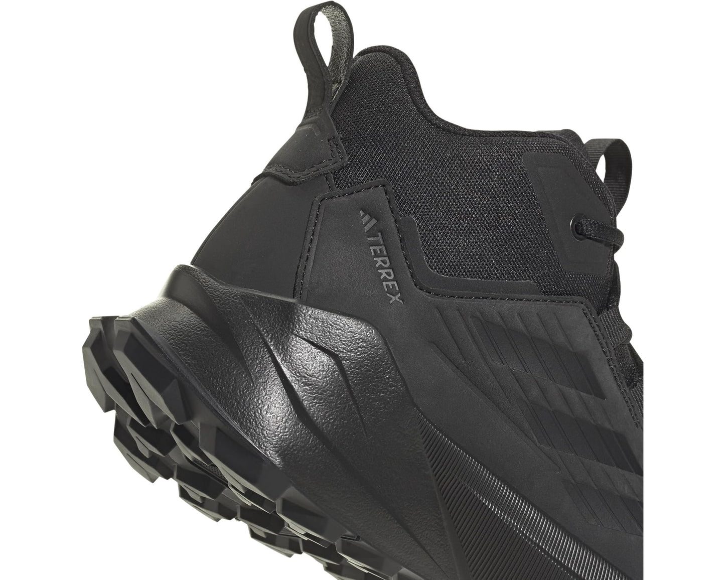 Men's adidas Outdoor Terrex Trailmaker 2 Leather Hiking Shoes Black/Black/Grey