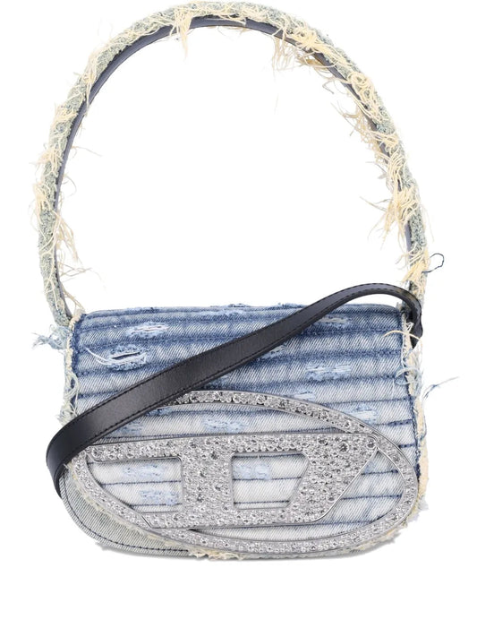 Diesel Women 1Dr Denim Shoulder Bag With Crystals