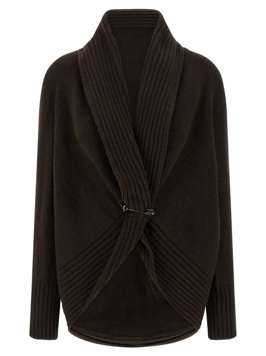 Alberta Ferretti Women Brooch Cardigan