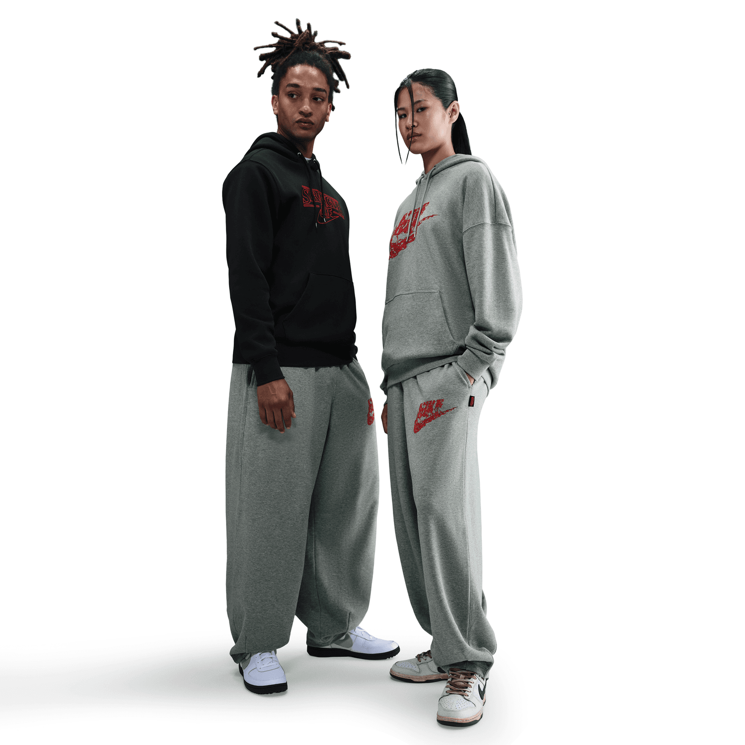 '+ Stranger Things Oversized Pants 'Dark Grey Heather'