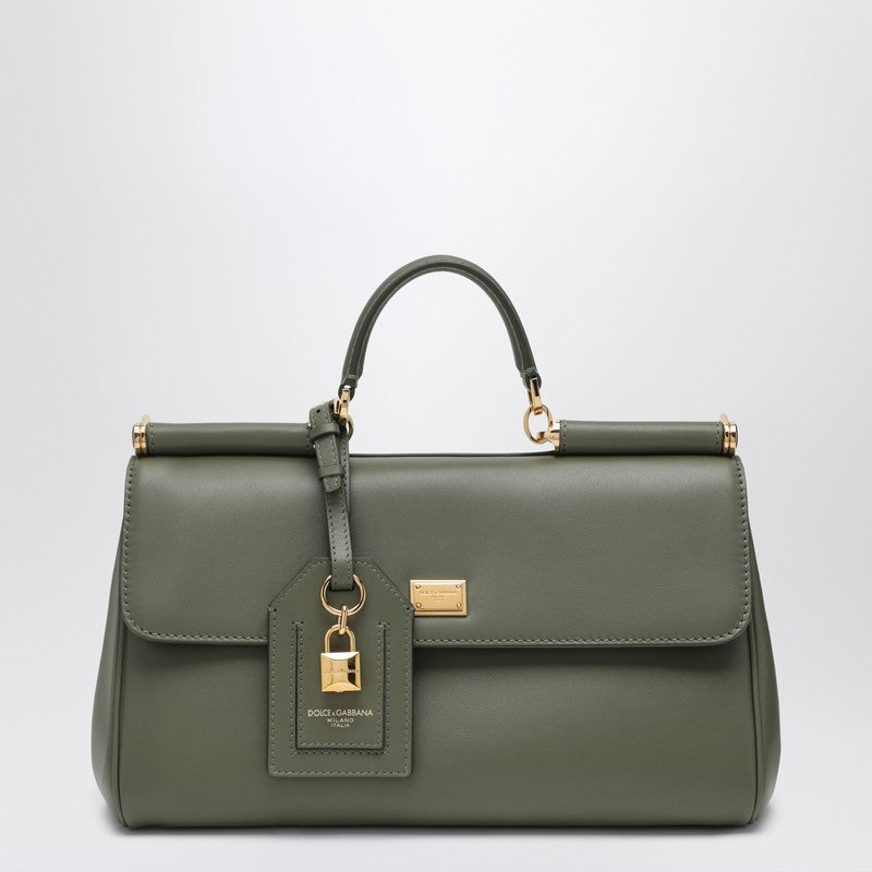 Dolce&Gabbana My Sicily Handbag In Military Green Leather Women