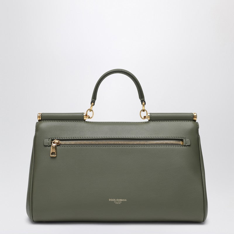 Dolce&Gabbana My Sicily Handbag In Military Green Leather Women