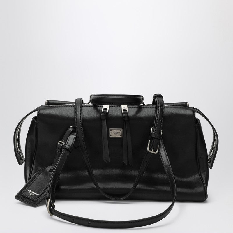 Dolce&Gabbana Black Vittoria Leather Bag Women