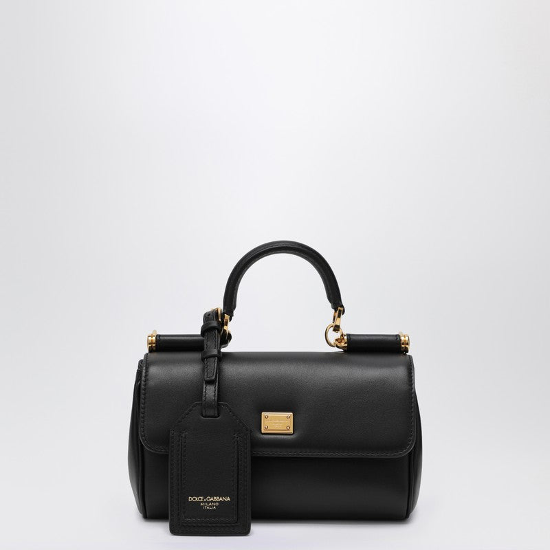 Dolce&Gabbana Small My Sicily Handbag In Black Leather Women