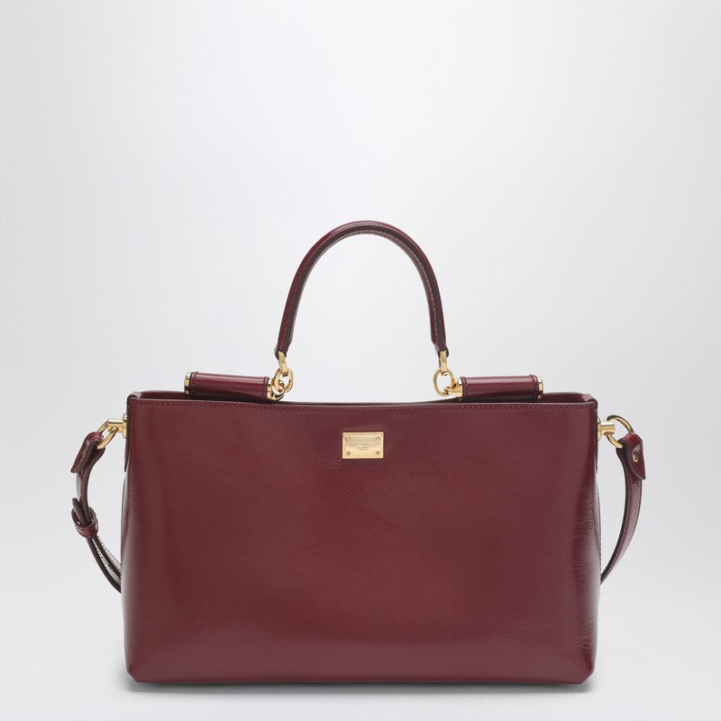 Dolce&Gabbana Vittoria Handbag In Dark Red Leather Women