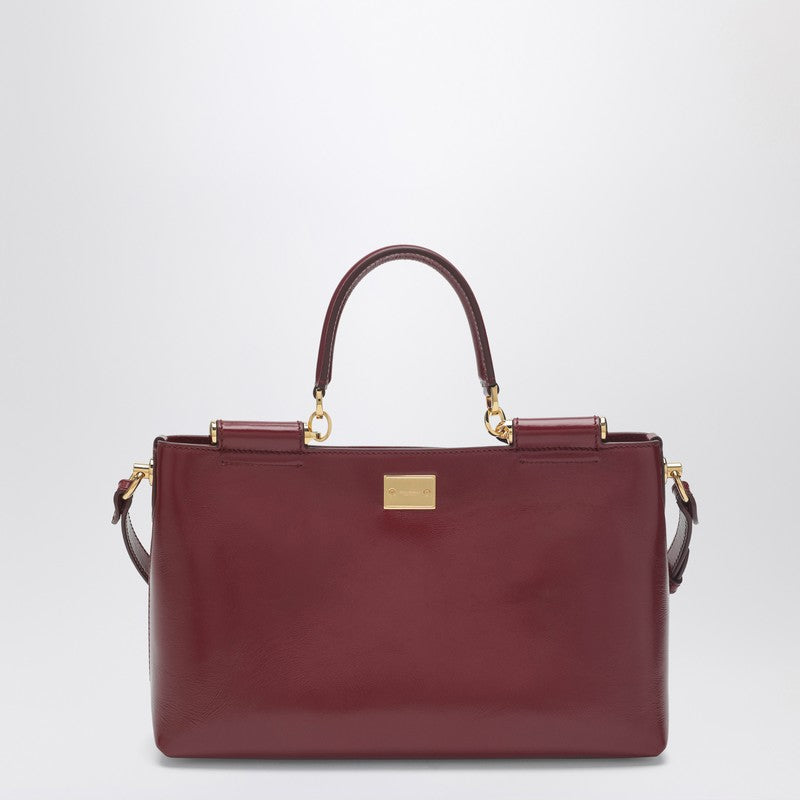 Dolce&Gabbana Vittoria Handbag In Dark Red Leather Women