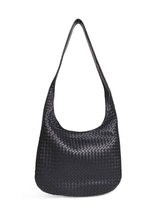 Bottega Veneta Men Black Veneto Large Crossbody Bag