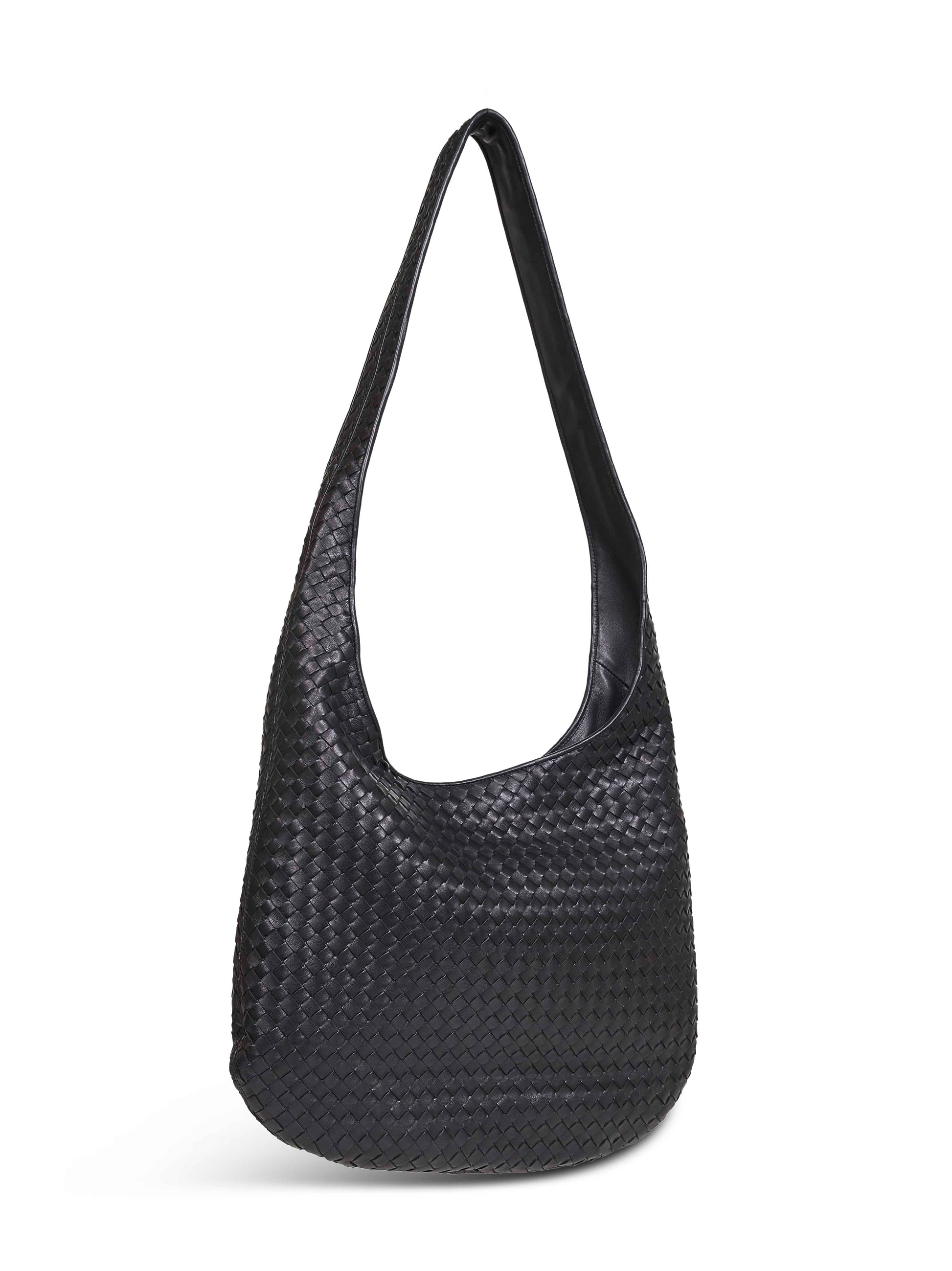 Bottega Veneta Men Black Veneto Large Crossbody Bag