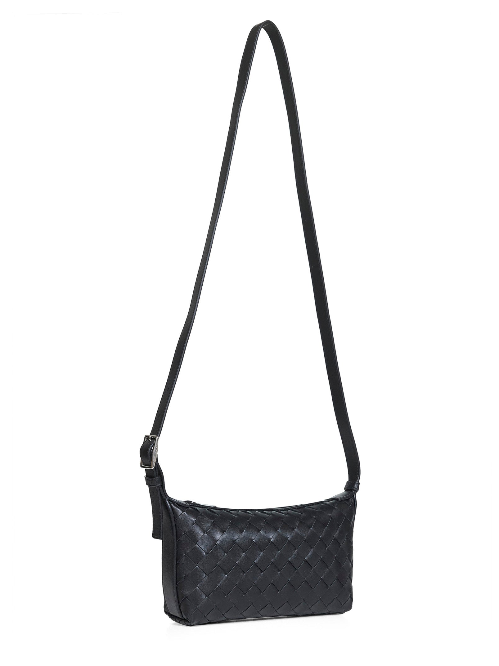 Bottega Veneta Men Black Traveler Phone Pouch Bag