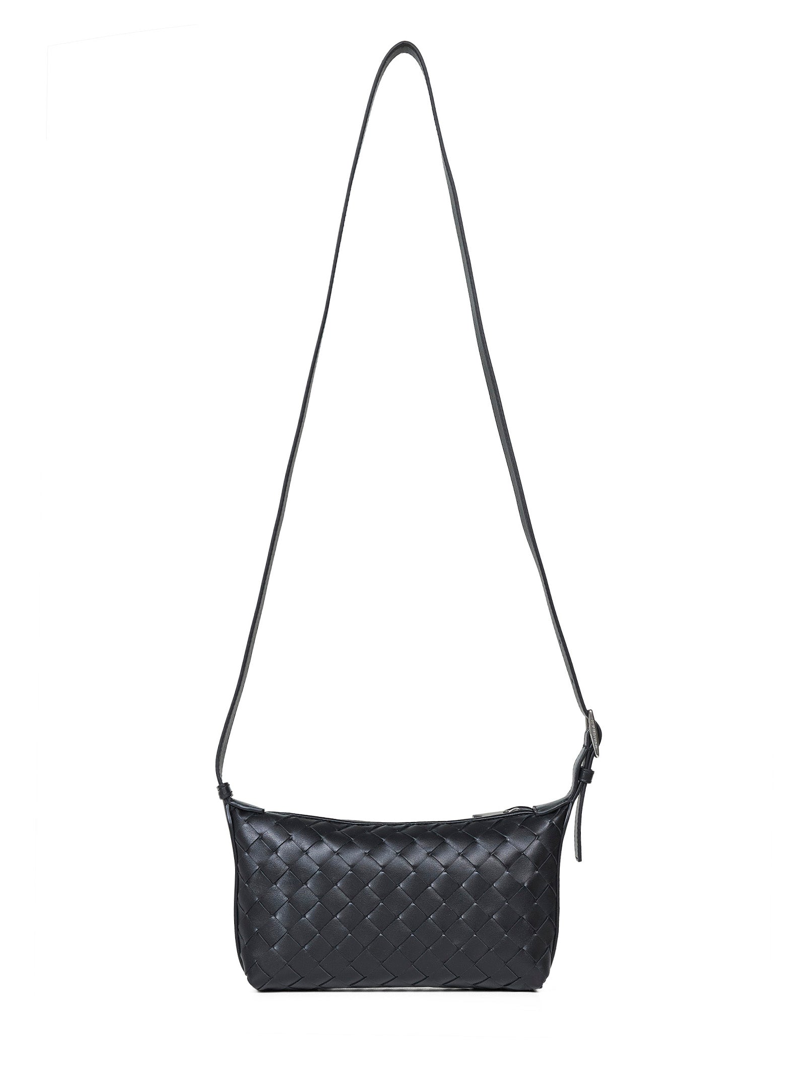 Bottega Veneta Men Black Traveler Phone Pouch Bag