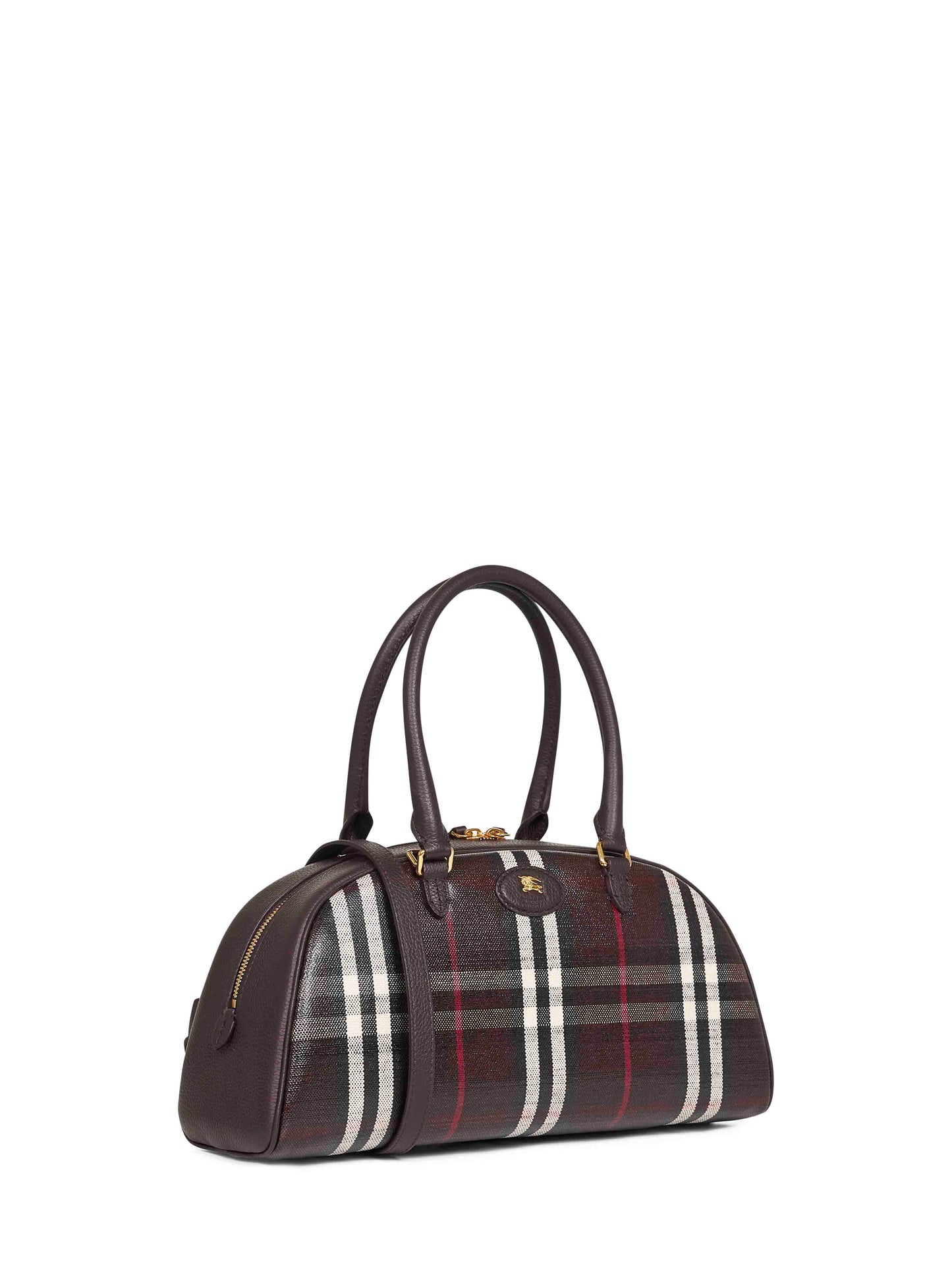 Burberry Women Brown Highlands Medium Bowling Bag