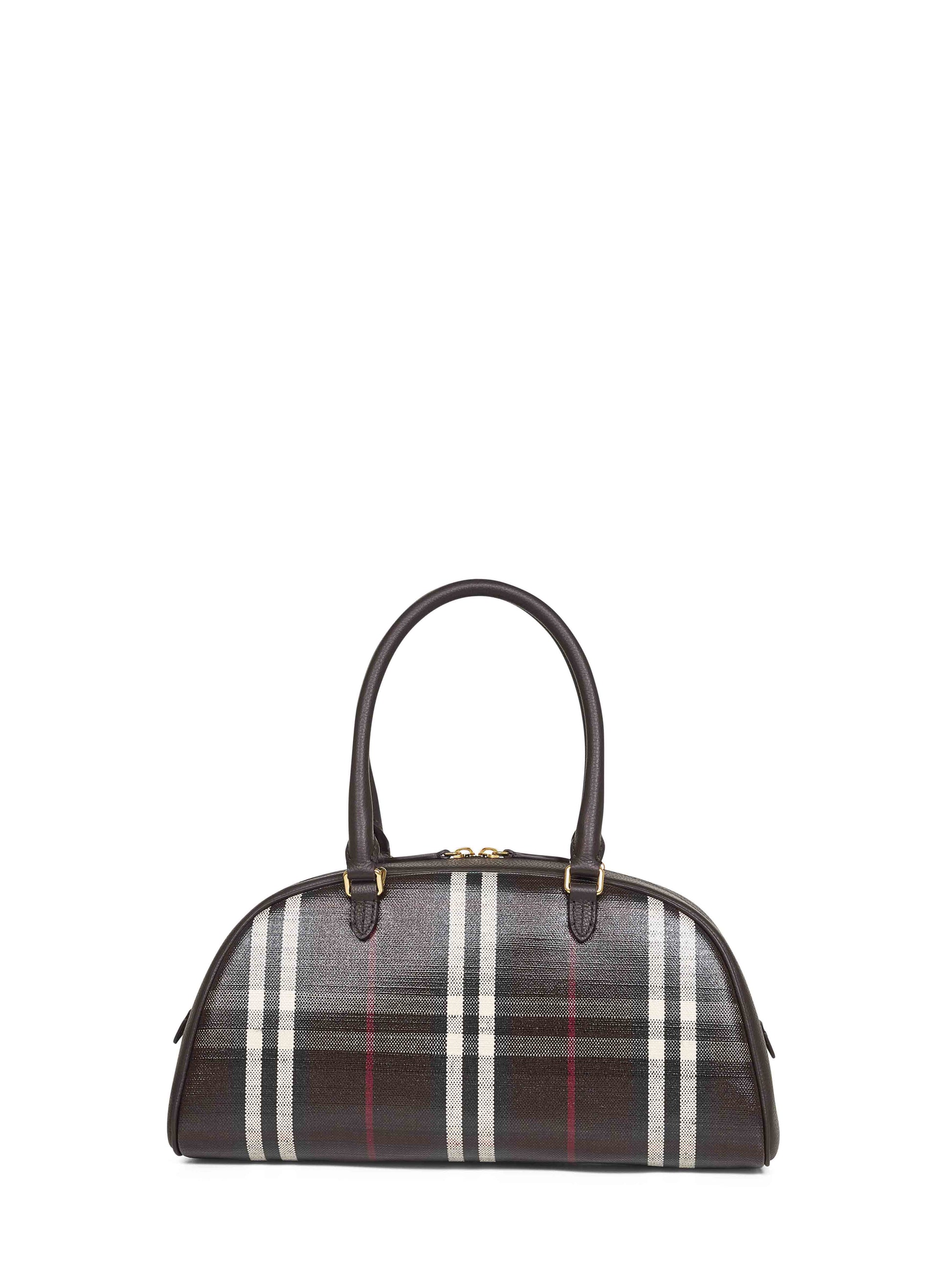 Burberry Women Brown Highlands Medium Bowling Bag