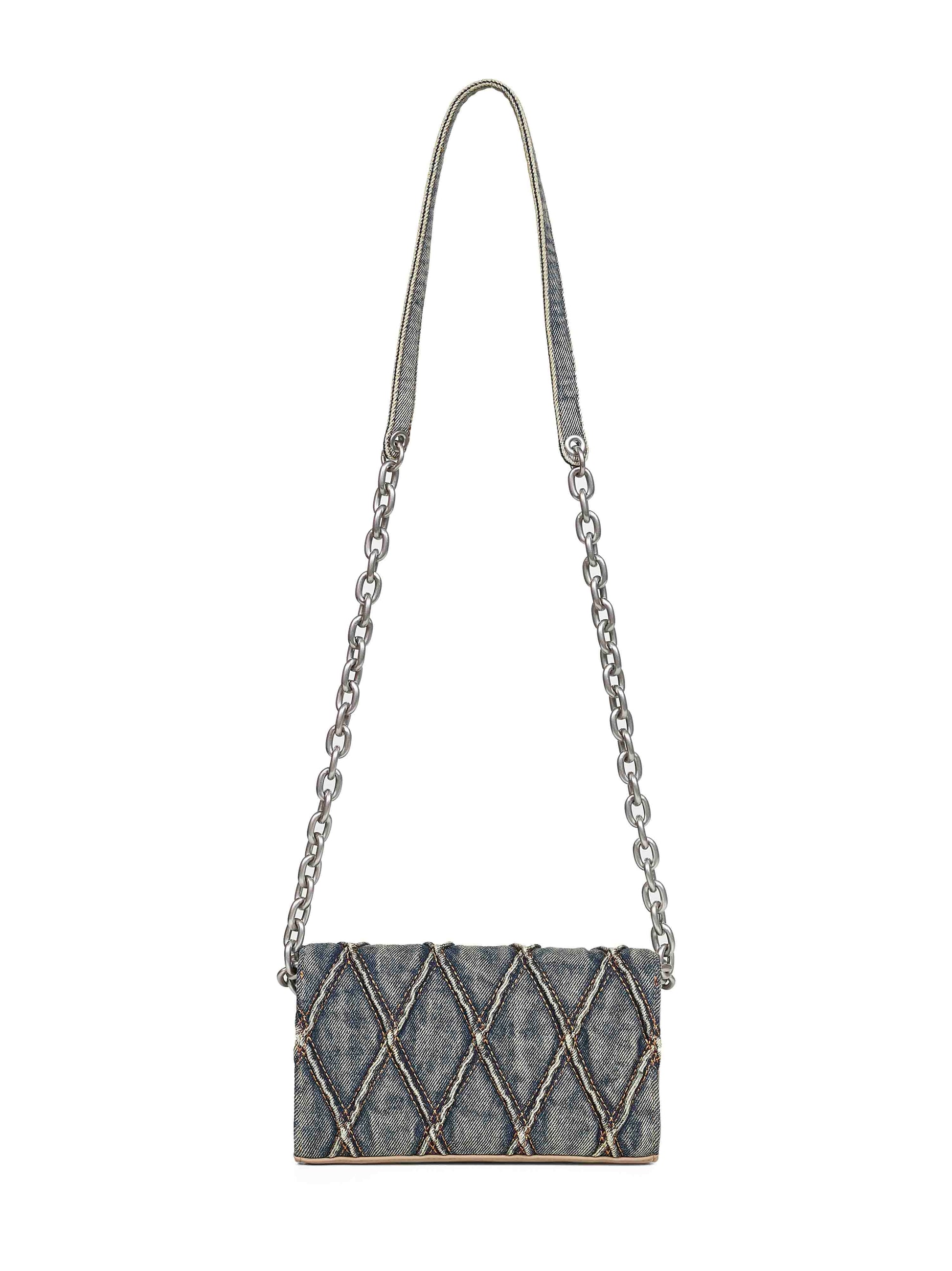Diesel Women Blue Charm-D Wallet Strap Wallet On Chain