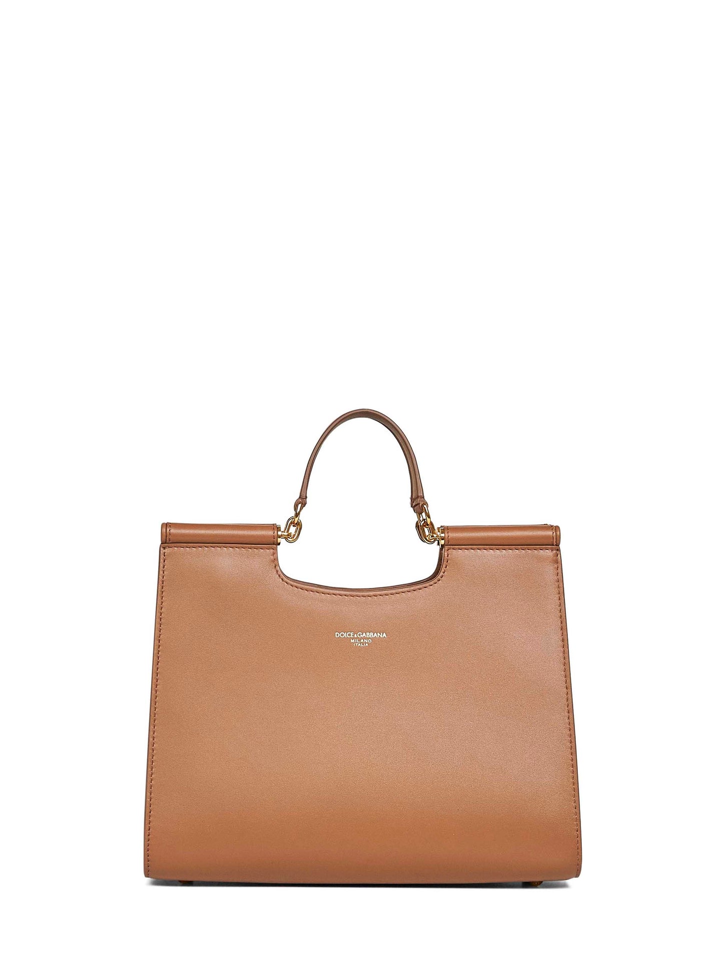 Dolce & Gabbana Women Caramel Sicily Small Shopping Bag