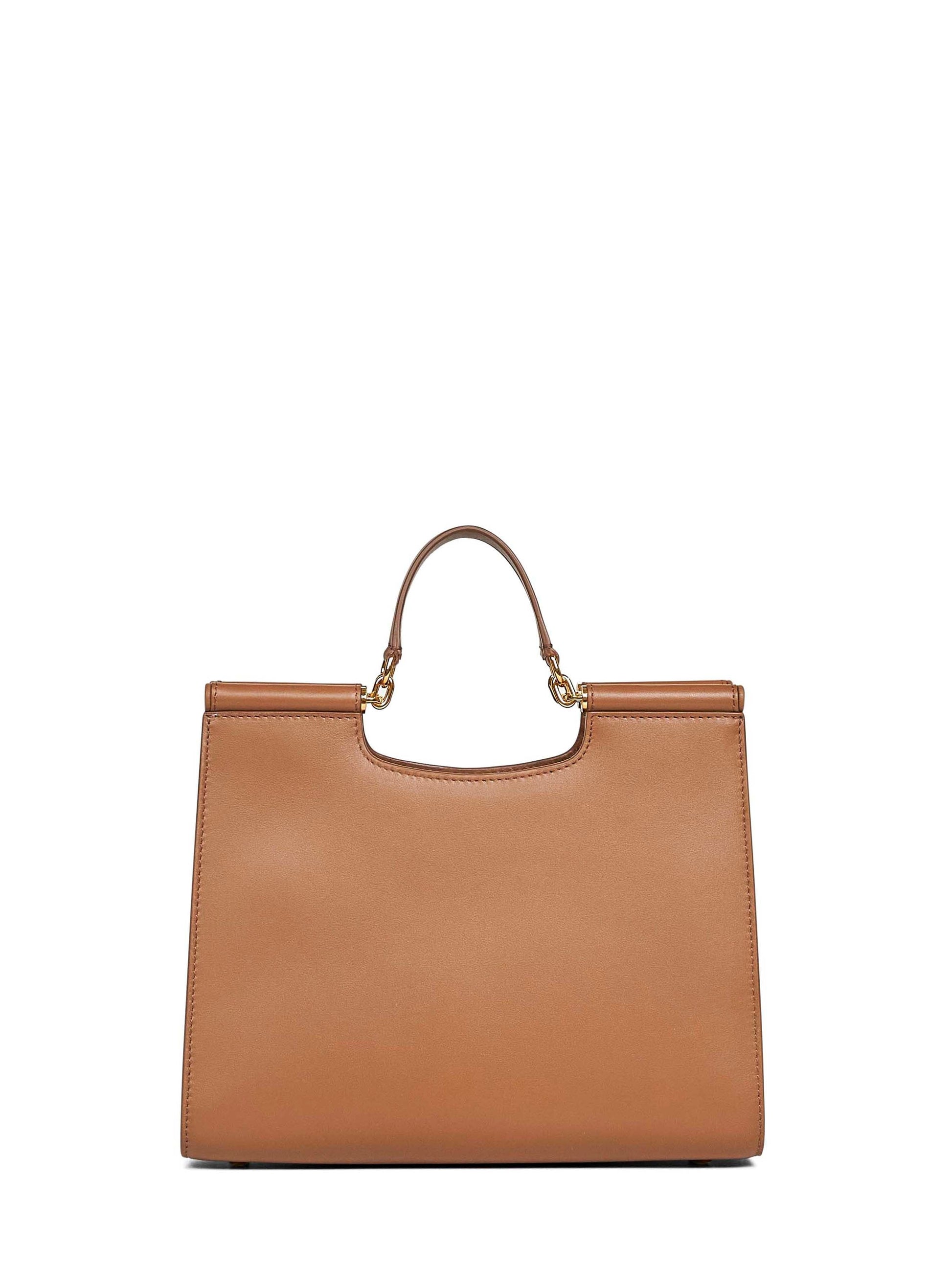 Dolce & Gabbana Women Caramel Sicily Small Shopping Bag