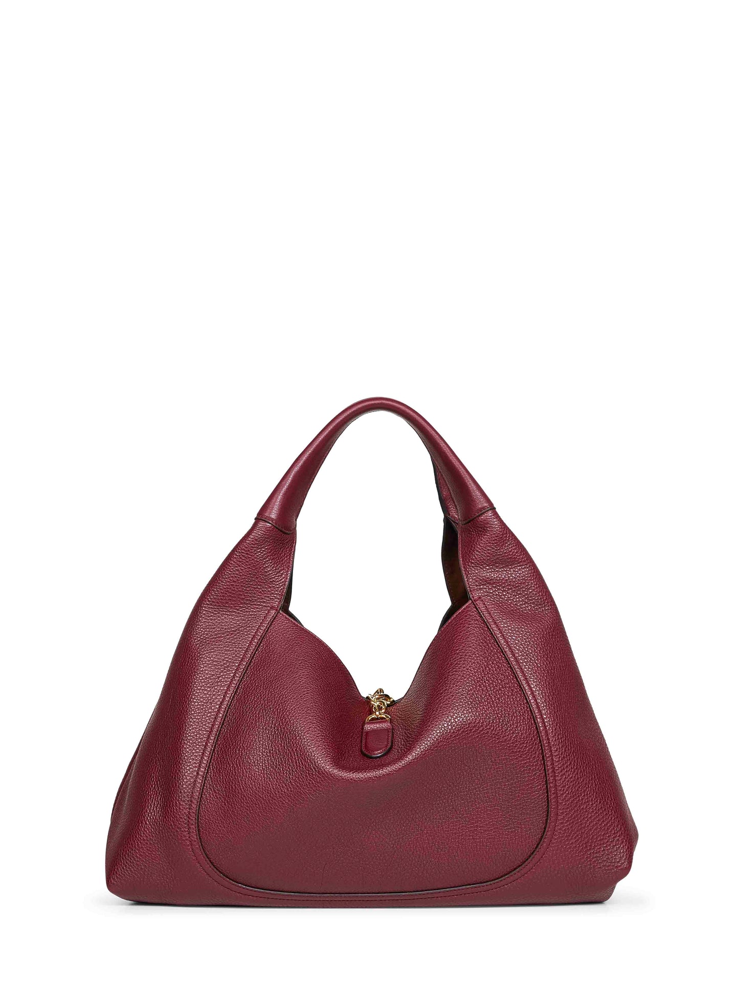 Gucci Women Burgundy Gucci Softbit Maxi Shoulder Bag
