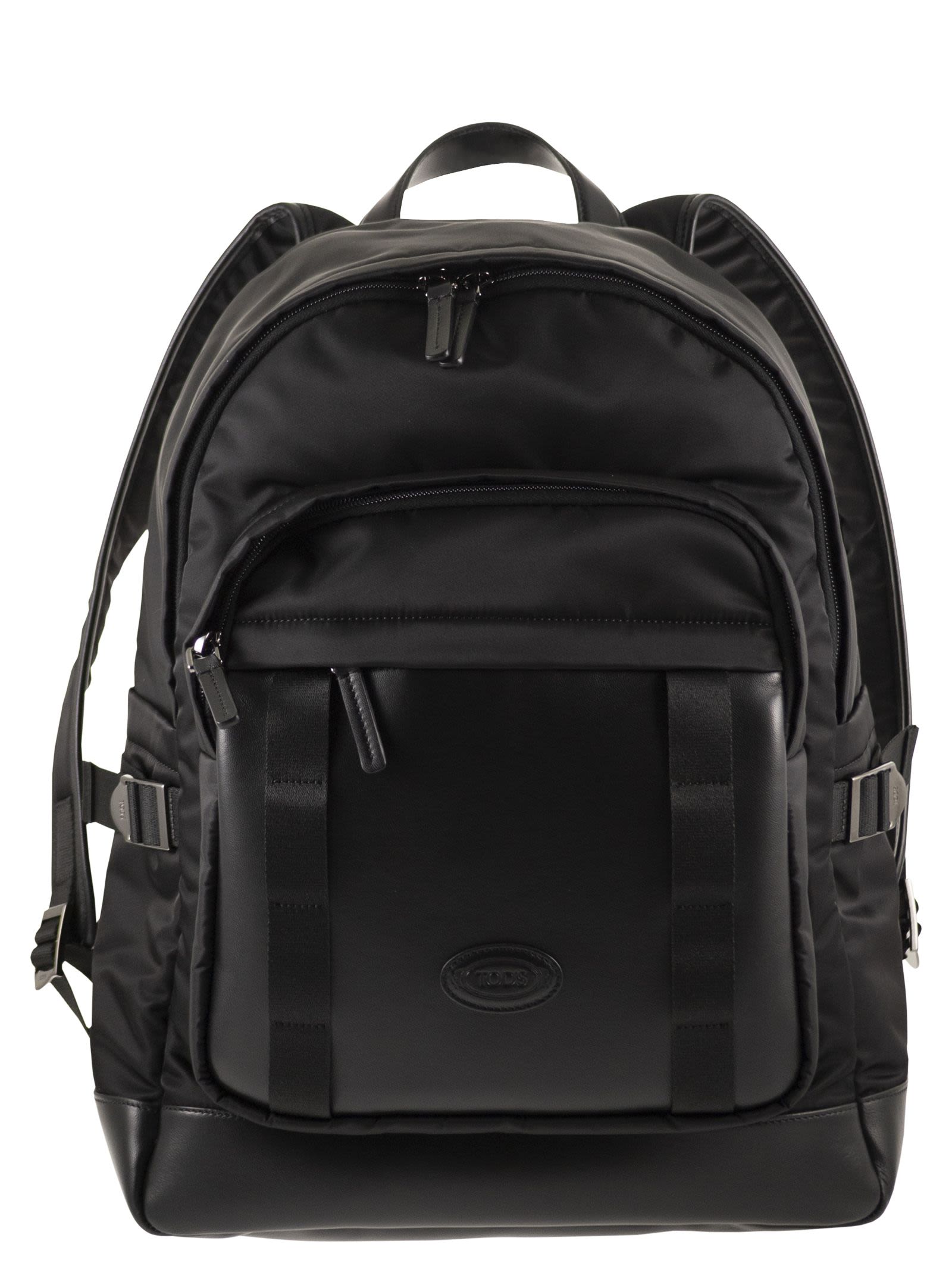 Tod's Men Fabric And Leather Rucksack