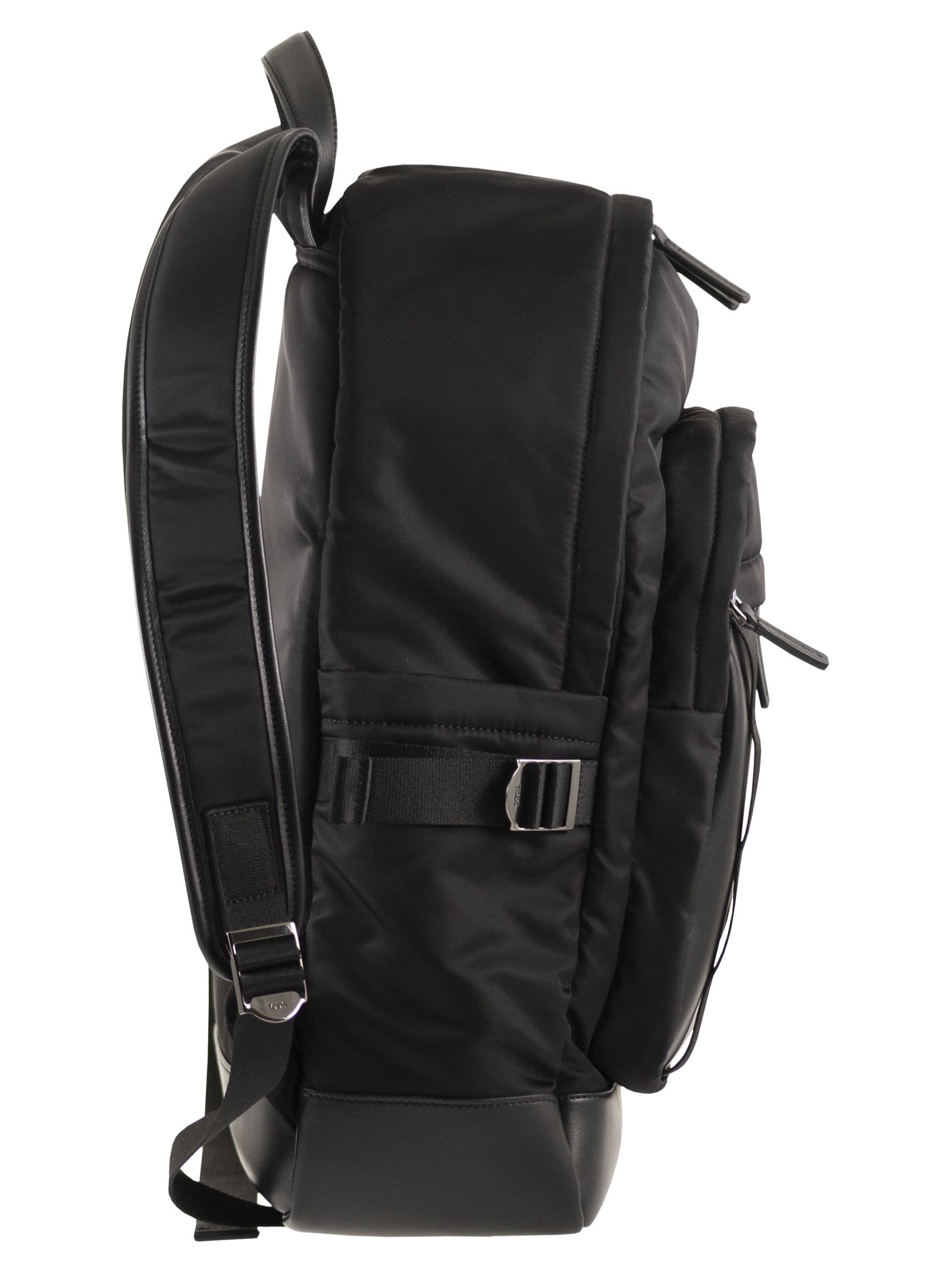 Tod's Men Fabric And Leather Rucksack