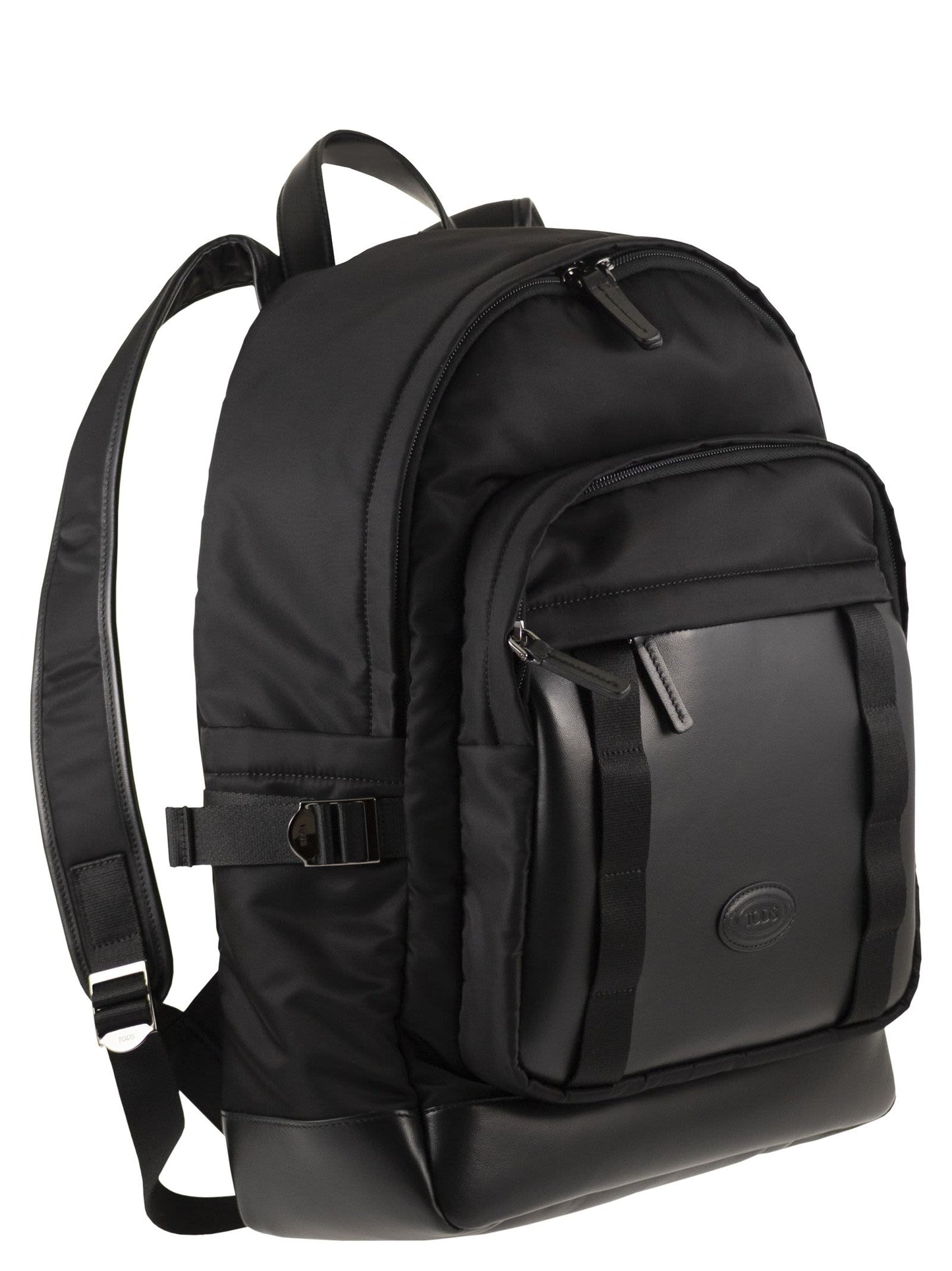 Tod's Men Fabric And Leather Rucksack
