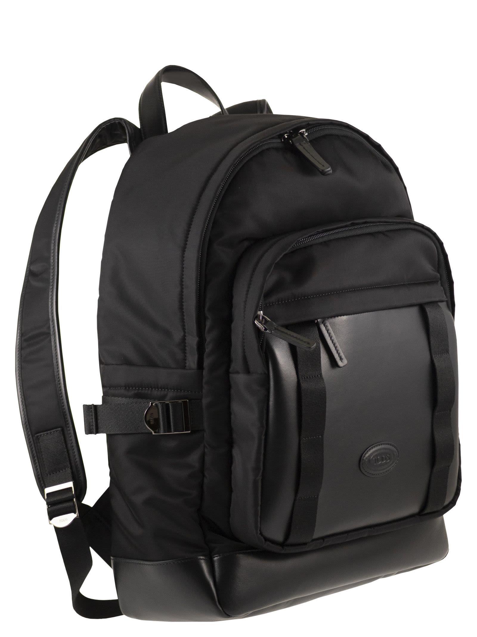 Tod's Men Fabric And Leather Rucksack