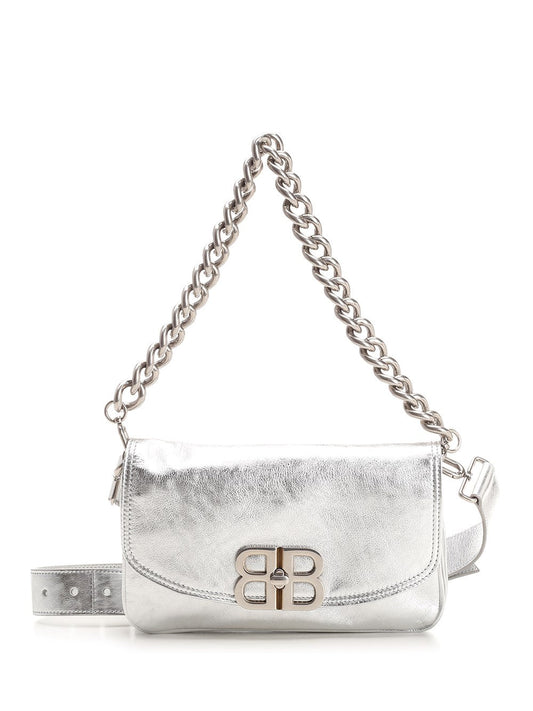 Balenciaga Women "Flap Bb Soft" Small Shoulder Bag