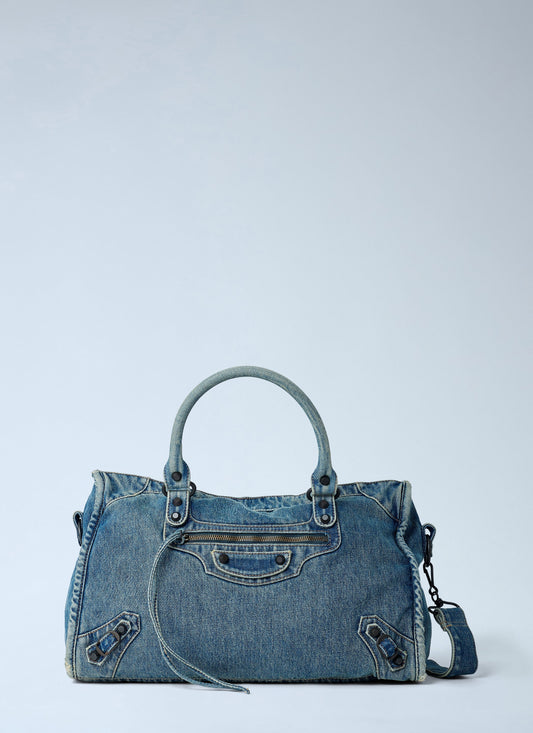 Balenciaga Women Medium Le City Denim Handbag