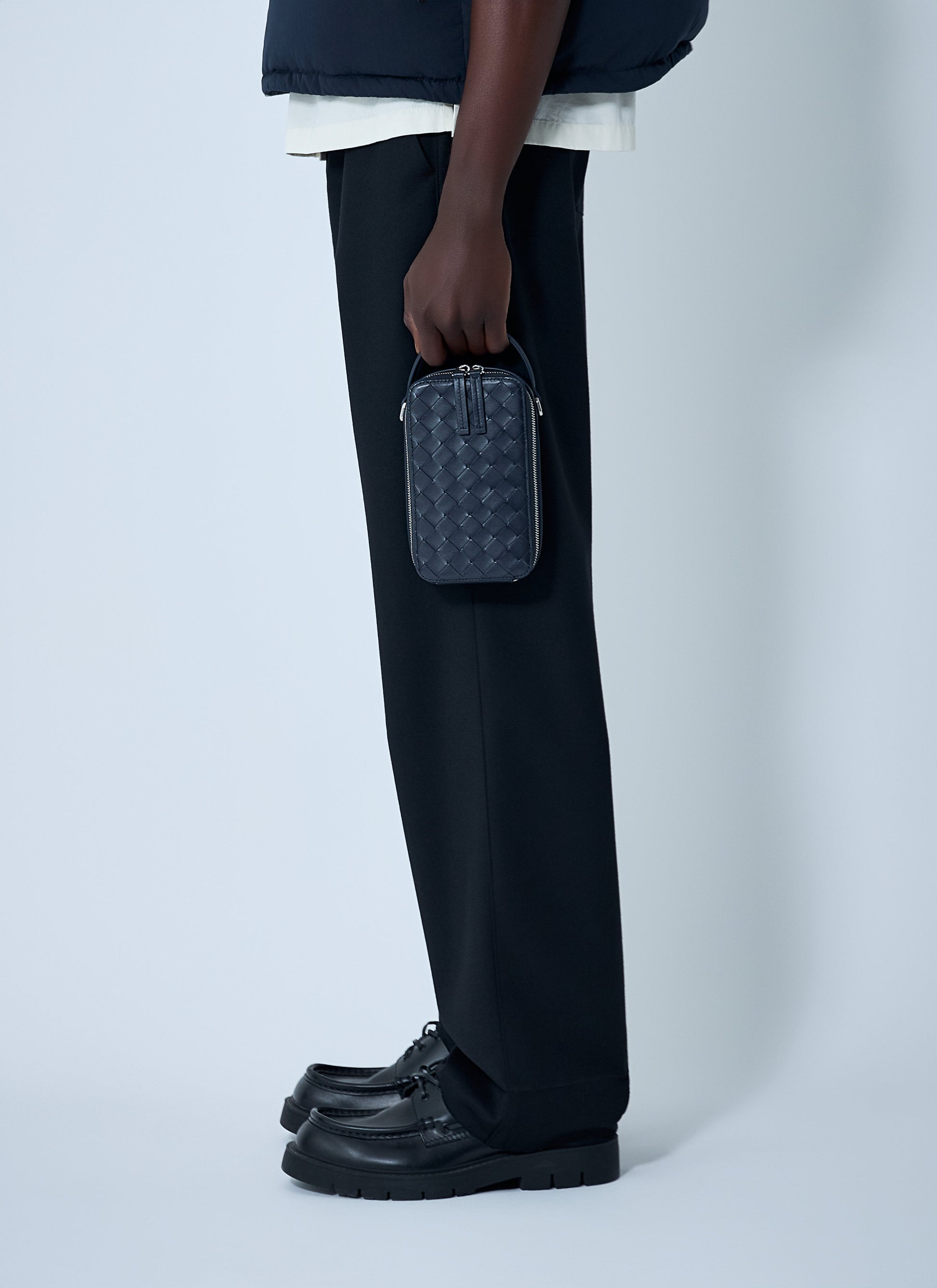 Bottega Veneta Men Getaway Phone Crossbody Bag
