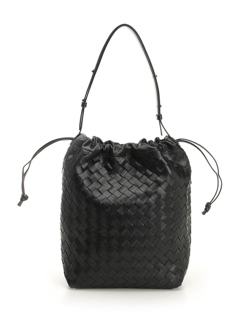 Bottega Veneta Women "Biblioteca" Intrecciato Bucket Bag