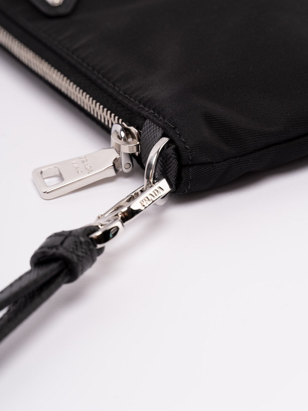 Prada Men Re-Nylon And Saffiano Leather Pouch